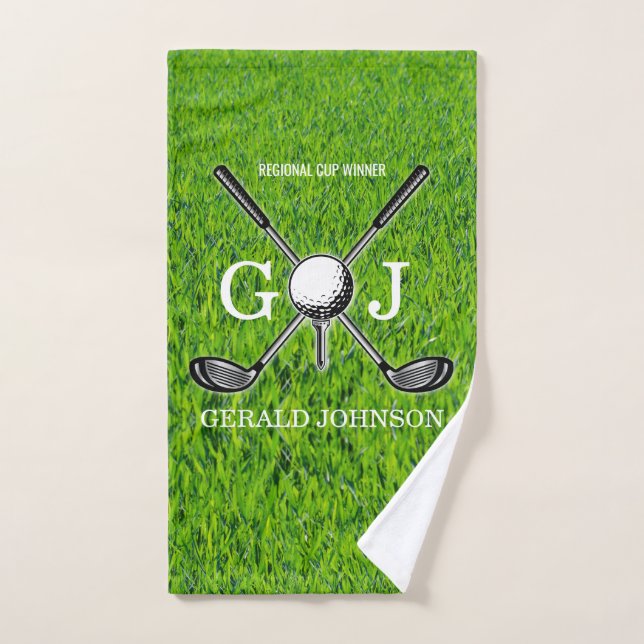 Minimalistisches, kundenspezifisches Golf Monogram Handtuch (Handtuch)