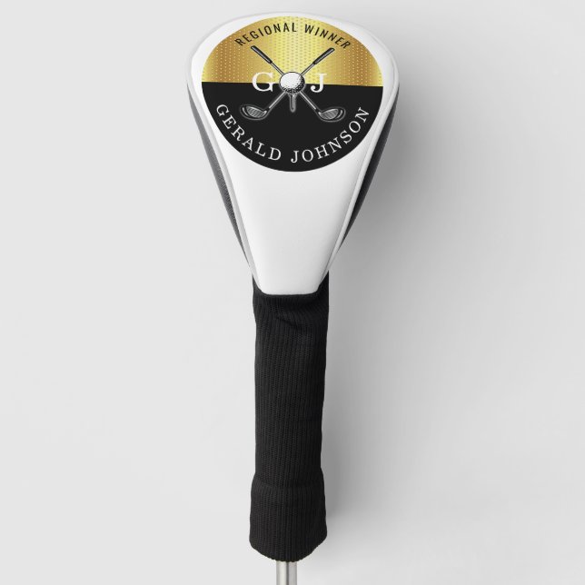 Minimalistisches, kundenspezifisches Golf Monogram Headcover (Vorderseite)