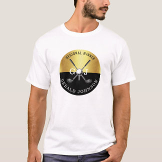 Minimalistisches, kundenspezifisches Golf Monogram T-Shirt