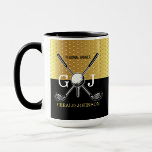 Minimalistisches, kundenspezifisches Golf Monogram Tasse