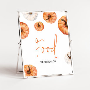 Minimalistisches KürbisBaby-Duschnahrung Poster