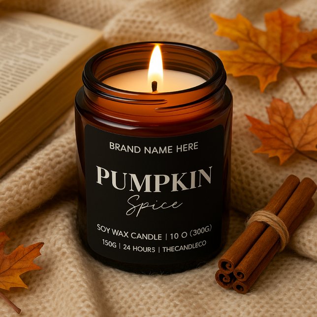 Minimalistisches Kürbisgewürz | Benutzerdefinierte Quadratischer Aufkleber (Von Creator hochgeladen)