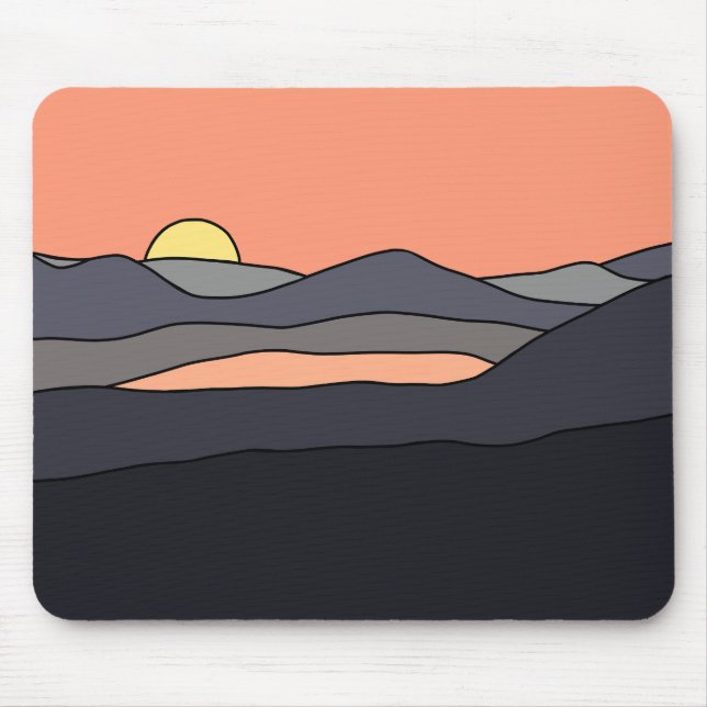 Minimalistisches Landschaftslichtdesign 287 Mousepad (Vorne)