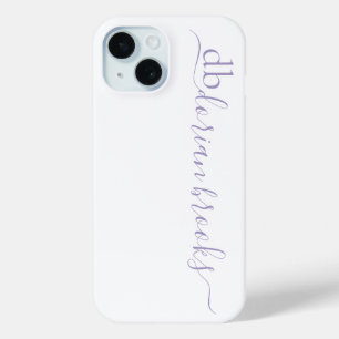 Minimalistisches Lavendelmonogramm Case-Mate iPhone Hülle