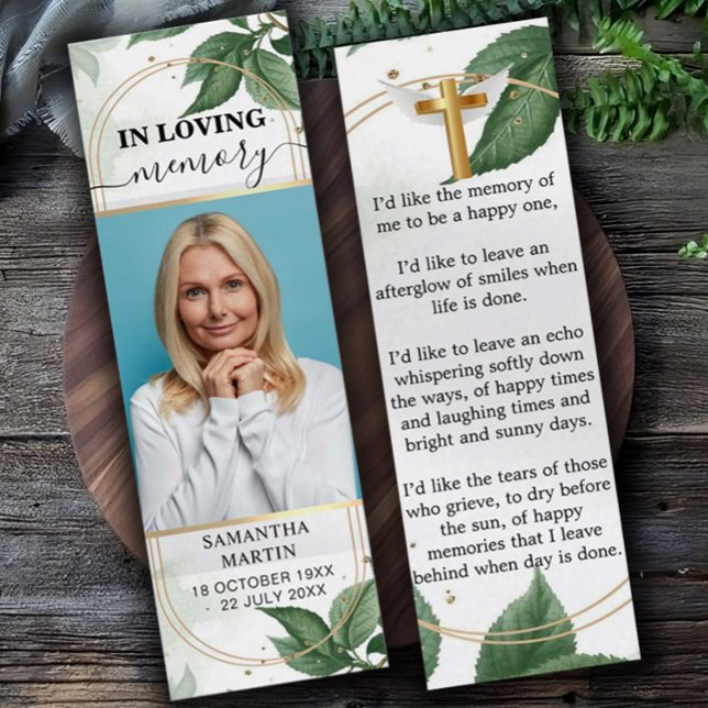 Minimalistisches Lesezeichen zur Beerdigung von Ge (Von Creator hochgeladen)