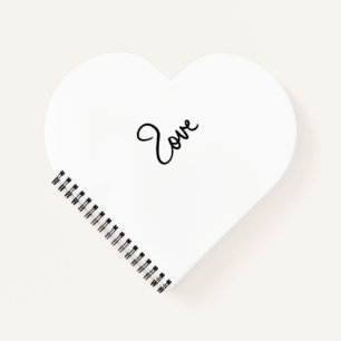 Minimalistisches "Liebe"-Wort-Typografie-Design Notizbuch