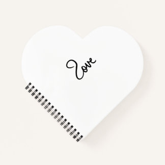 Minimalistisches "Liebe"-Wort-Typografie-Design Notizbuch