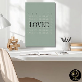 Minimalistisches Liebeszitat Poster Druck - grün
