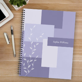 Minimalistisches lila botanisches Journal Notizbuc Notizbuch