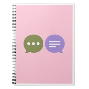 Minimalistisches lila Notizbuch für den täglichen Notizblock