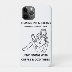 MINIMALISTISCHES LINE-ART-PLAKAT MIT LESENDER FRAU Case-Mate iPhone HÜLLE