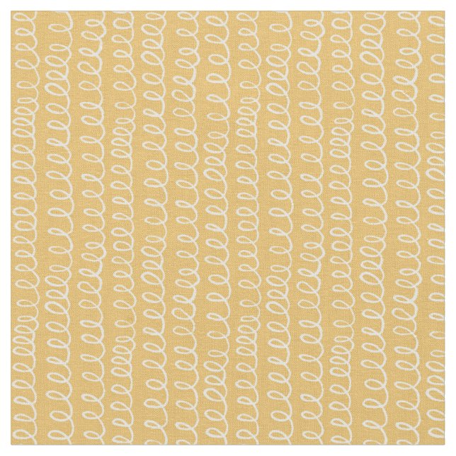 Minimalistisches Linienkunstmuster gelb Stoff (Nahaufnahme)