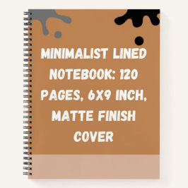 Minimalistisches liniertes Notizbuch: 120 Seiten Notizbuch