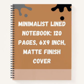 Minimalistisches liniertes Notizbuch: 120 Seiten Notizbuch