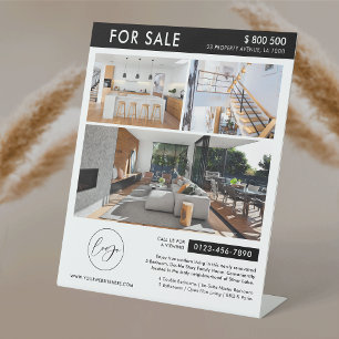 Minimalistisches Logo-Collage Real Anwesen zum Ver Sockelschild