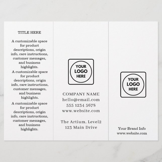 Minimalistisches Logo | Einfaches benutzerdefinier (Vorderseite)