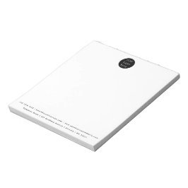 Minimalistisches Logo für berufliche Unternehmen Notizblock