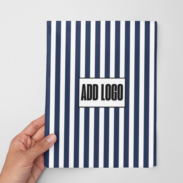 Minimalistisches Logo für blaue Streifen Geschenkpapier Set (Von Creator hochgeladen)