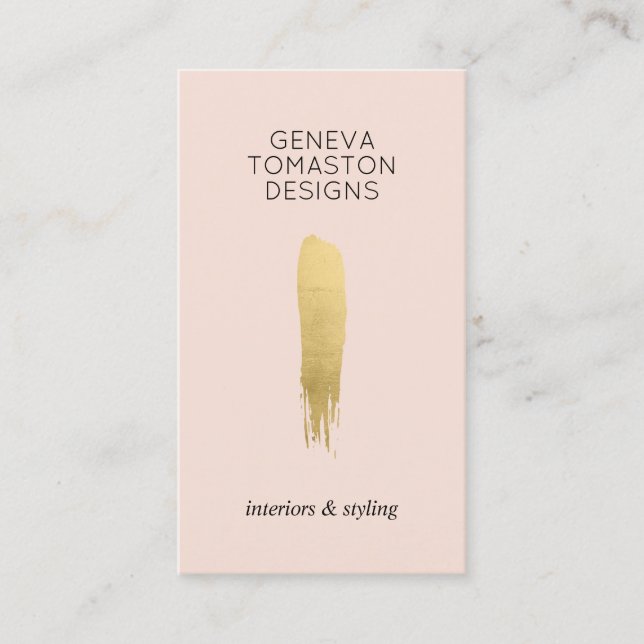 Minimalistisches Logo für den Pinselstrich Visitenkarte (Vorderseite)