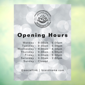 Minimalistisches Logo für kleine Unternehmen Fensteraufkleber