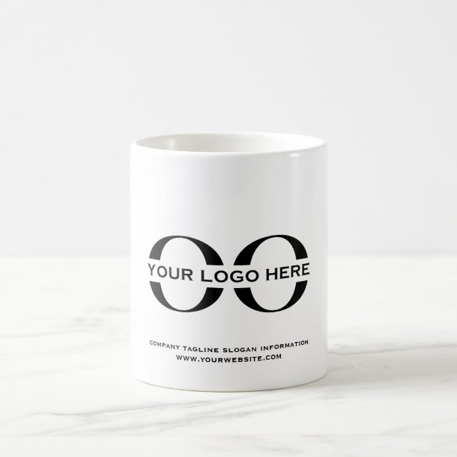 Minimalistisches Logo für kundenspezifische Werbea Kaffeetasse (Mittel)