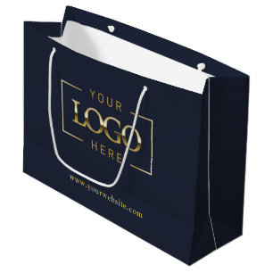 Minimalistisches Logo für Navy Blue Company Große Geschenktüte