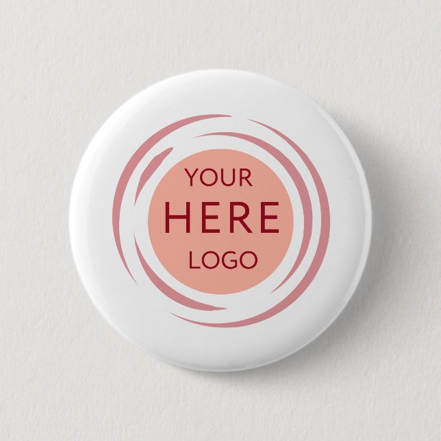 Minimalistisches Logo für Unternehmen Button (Vorderseite)