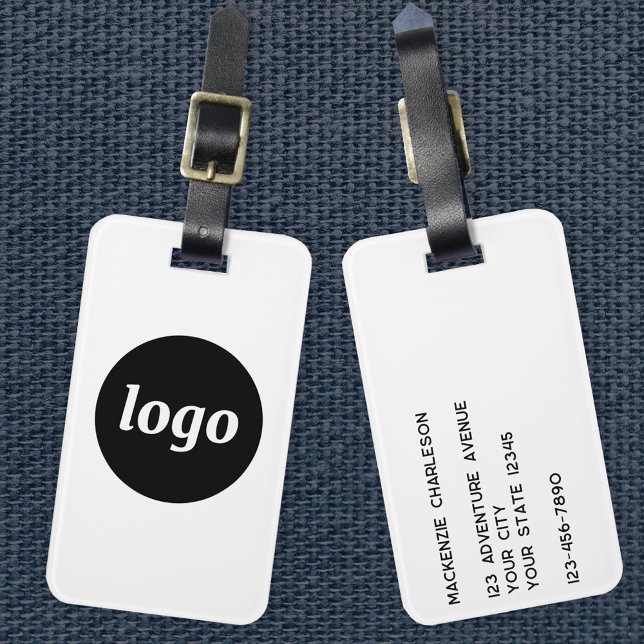 Minimalistisches Logo Gepäckanhänger (Logo personalized business promotional luggage tag)