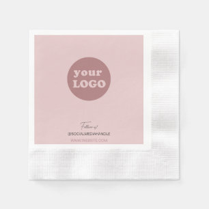 Minimalistisches Logo in Rosa Serviette