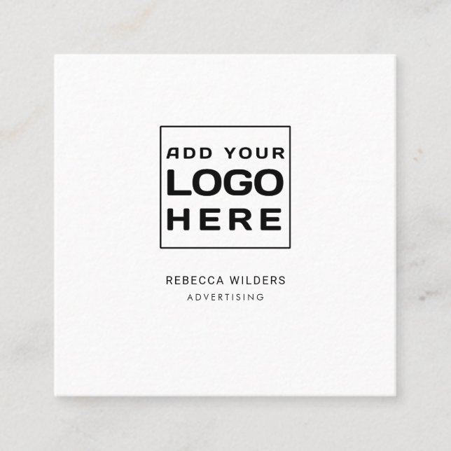 Minimalistisches Logo Quadratische Visitenkarte (Vorderseite)