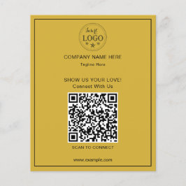 Minimalistisches Logo und QR-Code Business-Marketi Flyer