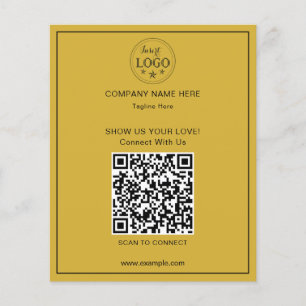 Minimalistisches Logo und QR-Code Business-Marketi Flyer