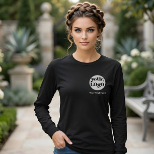 Minimalistisches Logo und Text Geschäft T-Shirt