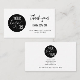 Minimalistisches Logo Vielen Dank, dass Sie eine R Rabattkarte