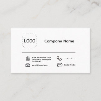 Minimalistisches Logo Visitenkarte