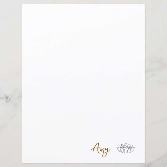 Minimalistisches Lotus Stationspapier (Vorderseite)