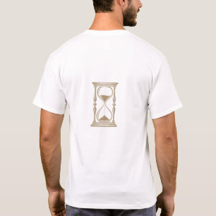 Minimalistisches Löwen-Stundenglas Weißes T-Shirt