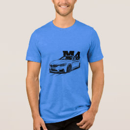 Minimalistisches M4-Sportwagen-Vektorgrafik-T-Shir Tri-Blend Shirt