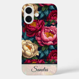 Minimalistisches Mädchen-Geschenk Pfingstrose-Blum iPhone 16 Hülle