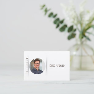 Minimalistisches Marketing Foto Einfache Geschäfts Visitenkarte