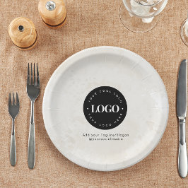Minimalistisches Marmor für das Round Circle Custo Pappteller