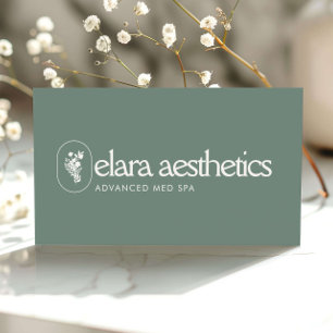 Minimalistisches Med Spa Logo Luxus Hautpflege Sal Visitenkarte