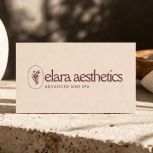 Minimalistisches Med Spa Logo Luxus Hautpflege War Visitenkarte