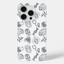Minimalistisches medizinisches Gekritzel iPhone 15