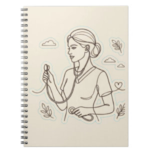 Minimalistisches Medizinjournal Notizblock