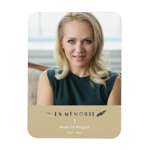 Minimalistisches Memorial Lounge Französisches Fot Magnet