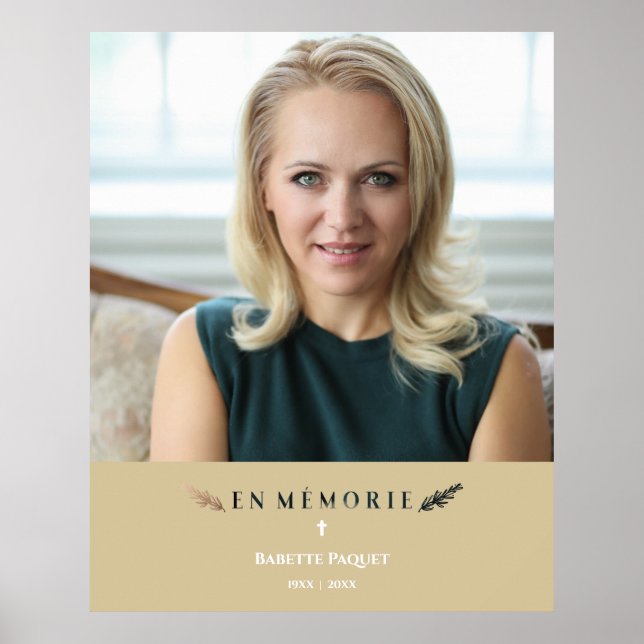 Minimalistisches Memorial Lounge Französisches Fot Poster (Vorne)