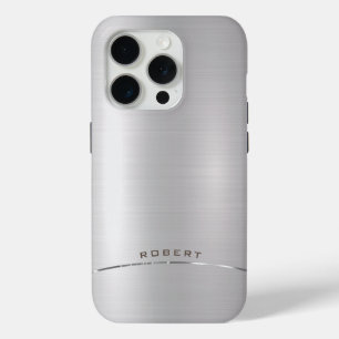 Minimalistisches metallisches Monogramm Case-Mate iPhone Hülle