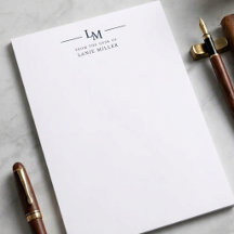 Minimalistisches Midnight-Blue-Monogramm