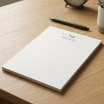 Minimalistisches Midnight-Blue-Monogramm